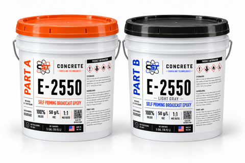 E-2550 Part A and Part B self-priming broadcast epoxy kit